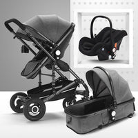 Multifunctional 3 in 1 Baby Stroller High Landscape Stroller  Folding Carriage Gold Baby Stroller Newborn Stroller