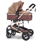 Multifunctional 3 in 1 Baby Stroller High Landscape Stroller  Folding Carriage Gold Baby Stroller Newborn Stroller