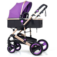 Multifunctional 3 in 1 Baby Stroller High Landscape Stroller  Folding Carriage Gold Baby Stroller Newborn Stroller