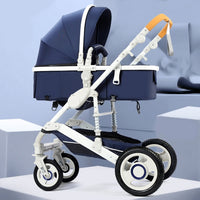Multifunctional 3 in 1 Baby Stroller High Landscape Stroller  Folding Carriage Gold Baby Stroller Newborn Stroller